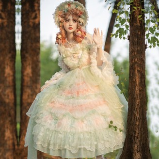 Fireflies Hime Lolita Style Dress OP by Cat Fairy (CF18)